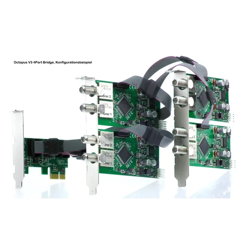 Карта расширения 4 интерфейса DuoFlex Octopus Bridge V3 miniPCIe